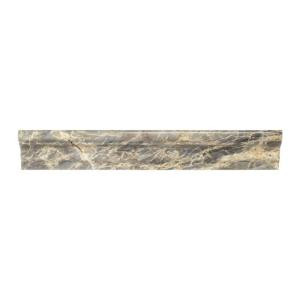 Academy Grey Marble 1-7/8 in. x 12 in. Crown Wall Tile-99308 205790768
