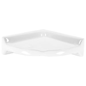 Daltile Finesse Bright White 8-1/2 in. x 8-1/2 in. x 2-5/8 in. Ceramic Corner Shelf-FE01BA780CC1P 300052294