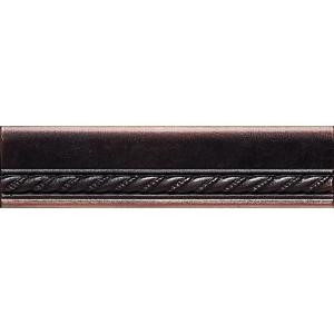 Daltile Ion Metals Oil Rubbed Bronze 1-1/2 in. x 6 in. Composite of Metal Ceramic and Polymer Chair Rail Accent Tile-IM03156CR1P 203719605