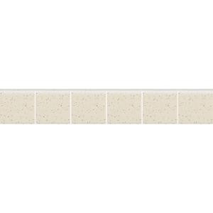 Daltile Keystones Unglazed Pepper White 2 in. x 12 in. x 6 mm Porcelain Mosaic Bullnose Floor and Wall Tile-D037S886MS1P 203462008