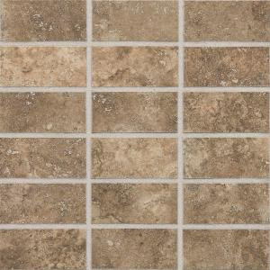 Daltile San Michele Moka Cross-Cut 12 in. x 12 in. x 8 mm Glazed Porcelain Mosaic Floor and Wall Tile-SI3224MSS1P2 203719415