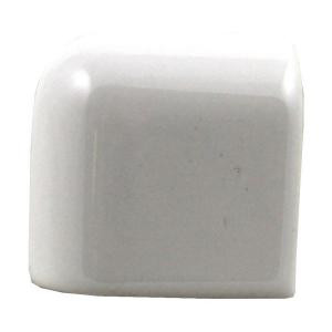 Daltile Semi-Gloss White 2 in. x 2 in. Ceramic Mudcap Bullnose Outside Corner Wall Tile-0100AN42001P1 100672642