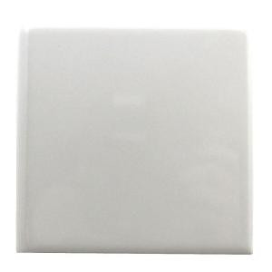 Daltile Semi-Gloss White 4-1/4 in. x 4-1/4 in. Glazed Ceramic Bullnose Wall Tile-0100S44491P1 100677750
