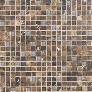 Daltile Stone Radiance Wisteria 12 in. x 12 in. x 8 mm Glass and Stone Mosaic Blend Wall Tile-SA545858MS1P 203719320