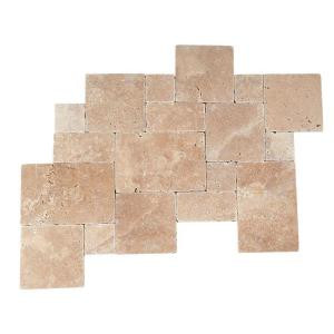 Daltile Travertine Inca Brown Blended Paredon Pattern Natural Stone Floor and Wall Tile Kit (6 sq. ft. / kit)-TS37PATTERN1P 202646861