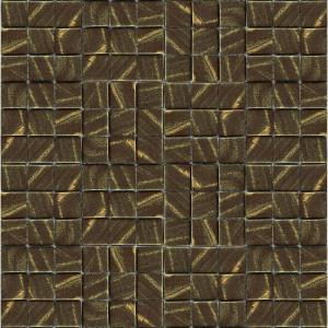 Epoch Architectural Surfaces Metalz Bronze-1012 Mosiac Recycled Glass Mesh Mounted Tile - 3 in. x 3 in. Tile Sample-BRONZE SAMPLE 203153240