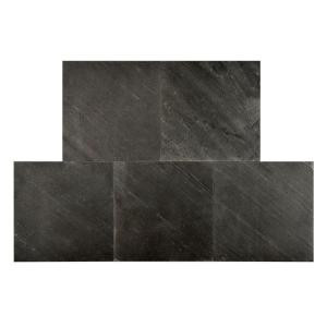 FastStone+ Black Line 12 in. x 12 in. Slate Peel and Stick Wall Tile (5 sq. ft. / pack)-70-048-04-01 207041451