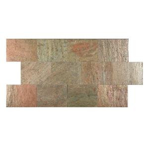 FastStone+ Copper 6 in. x 9 in. Slate Peel and Stick Wall Tile (4.5 sq. ft. / pack)-70-047-03-01 207041417