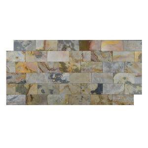 FastStone+ Indian Autumn 3 in. x 6 in. Slate Peel and Stick Wall Tile (5 sq. ft. / pack)-70-045-01-01 207041335