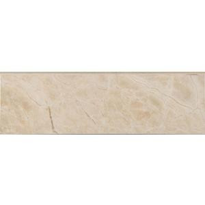 Florida Tile Home Collection Favrales Beige 3 in. x 10 in. Ceramic Wall Bullnose Tile-HDE96530S43A9 204619605
