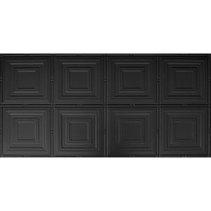 Global Specialty Products Dimensions Faux 24 in. x 48 in. Black Tin Style Ceiling and Wall Tiles-320-06 205148981
