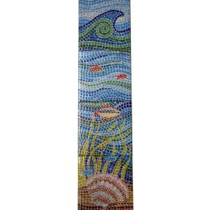 imagine tile Under the Sea 8 in. x 32 in. Ceramic Mural Extension Wall Tile (1.8 sq. ft. / case)-3402ES08 204659894