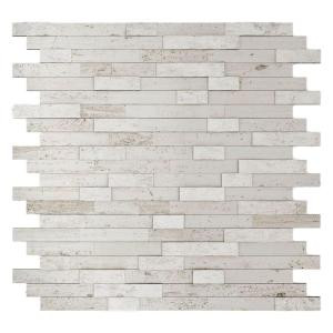 Inoxia SpeedTiles Himalayan 11.75 in. x 11.6 in. Stone Adhesive Wall Tile Backsplash in White (12-Pack)-IS314-2 206694152