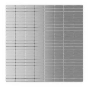 Inoxia SpeedTiles Urbain 11.44 in. x 11.63 in. Self-Adhesive Decorative Wall Tile in Stainless Steel (24-Pack)-ID711-1 206696606