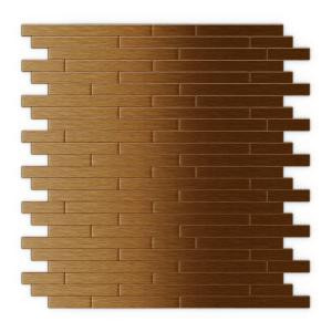 Inoxia SpeedTiles Wally 11.88 in. x 12 in. Self-Adhesive Decorative Wall Tile in Dark Copper (24-Pack)-ID913-1 206688922