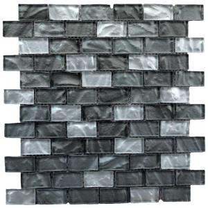 Instant Mosaic Upscale Designs 12 in. x 13 in. x 6 mm Glass Mesh-Mounted Mosaic Wall Tile-02-052 205819652