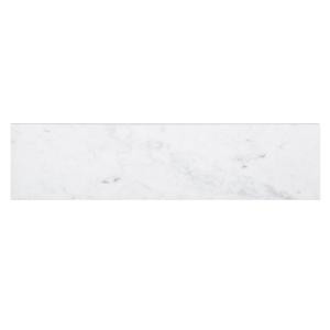 Jeff Lewis Italian White Carrara 4 in. x 16 in. Honed Marble Field Wall Tile (8 sq. ft. / case)-98453 207188988