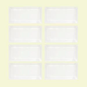 Jeffrey Court Allegro Beveled 3 in. x 6 in. x 8 mm Ceramic Wall Tile (1-Pack/8-Pieces/1 sq. ft.)-99507 202663554