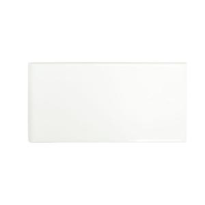 Jeffrey Court Allegro White 3 in. x 6 in. x 8 mm Ceramic Single Bull Nose Short Side Tile-99225 205942507