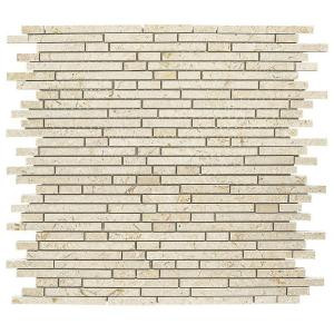 Jeffrey Court Egyptian Forest Mini Pencil 12 in. x 12 in. x 8 mm Marble Mosaic Wall Tile-99130 202702545