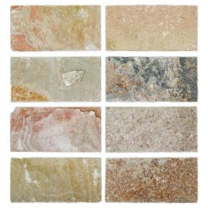 Jeffrey Court Rose Slate 3 in. x 6 in. Stone Floor and Wall Tile-53048 202050765