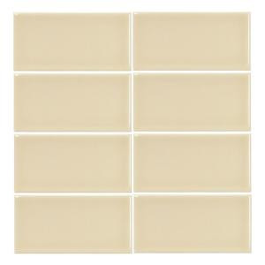 Jeffrey Court Summer Wheat Gloss 3 in. x 6 in. x 8 mm Ceramic Wall Tile-99509 202663556