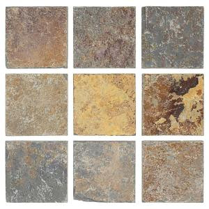 Jeffrey Court Tumbled Slate 4 in. x 4 in. x 8 mm Floor and Wall Slate Tile (9 pieces / pack)-99037 202273478