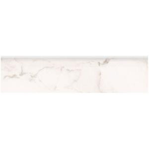 MARAZZI VitaElegante Bianco 3 in. x 12 in. Glazed Porcelain Bullnose Floor and Wall Tile-ULRSP43C9CC1P1 205982195