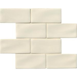 MS International Antique White 3 in. x 6 in. Handcrafted Glazed Ceramic Wall Tile (1 sq. ft. / case)-PT-AW36 204688441