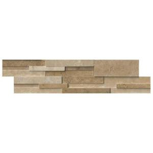 MS International Casa Blend 3D Honed Ledger Panel 6 in. x 24 in. Natural Travertine Wall Tile (10 cases / 80 sq. ft. / pallet)-TCASBLE624-3DH 206060410