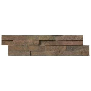 MS International Copper Ledger Panel 6 in. x 24 in. Natural Quartzite Wall Tile (10 cases / 40 sq. ft. / pallet)-LPNLQCOP624 206060403