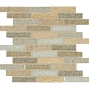 MS International Crystal Vista 12 in. x 12 in. x 8 mm Glass and Stone Mesh-Mounted Mosaic Tile (10 sq. ft. / case)-SGLSGG-CV 205308168