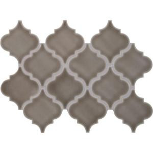 MS International Dove Gray Arabesque 10-1/2 in. x 15-1/2 in. x 8 mm Glazed Ceramic Mesh-Mounted Mosaic Wall Tile (11.3 sq. ft. / case)-PT-DG-ARABESQ 205308156