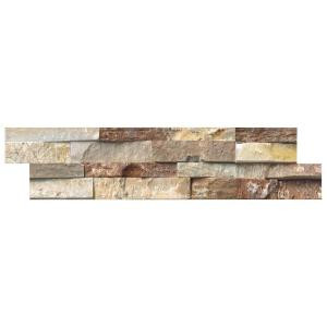 MS International Golden White Ledger Panel 6 in. x 24 in. Natural Quartzite Wall Tile (10 cases / 40 sq. ft. / pallet)-SPNL-GLDQTZ 206091737