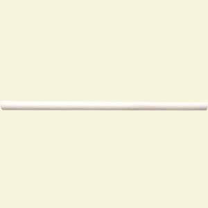 MS International Greecian White 3/4 in. x 12 in. Polished Marble Pencil Molding Wall Tile-THDW1-MP-GRE 100664352