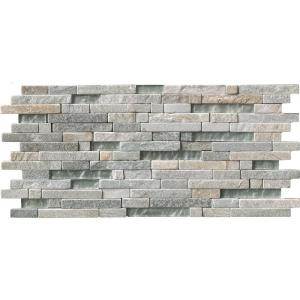 MS International Harvest Moon Interlocking 8 in. x 18 in. x 8 mm Glass and Stone Mesh-Mounted Mosaic Tile (10 sq. ft. / case)-SGLSIL-HAMON 204667918