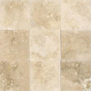 MS International Ivory 4 in. x 4 in. Honed Travertine Floor and Wall Tile (1 sq. ft. / case)-THDW1-T-IVO-4x4 100664294