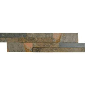 MS International Rustic Gold Ledger Panel 6 in. x 24 in. Natural Slate Wall Tile (10 cases / 60 sq. ft. / pallet)-LPNLSRUSGLD624 205960176