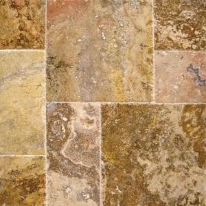 MS International Scabas Pattern Honed-Unfilled-Chipped-Brushed Travertine Floor and Wall Tile (5 kits / 80 sq. ft. / pallet)-TTSCAB-PAT-HUCB 205762425