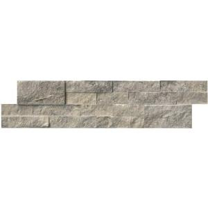 MS International Trevi Gray Ledger Panel 6 in. x 24 in. Natural Travertine Wall Tile (10 cases / 60 sq. ft. / pallet)-LHDPNLTTRG624 205960101