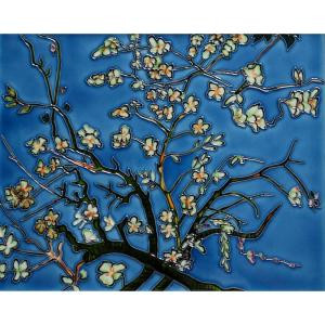 overstockArt Van Gogh, Branches of an Almond Tree in Blossom Trivet and Wall Accent 11 in. x 14 in. Tile (felt back)-FTVG40411X14 203066622