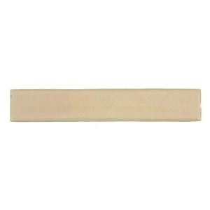 Solistone Hand-Painted Crema 1 in. x 6 in. Ceramic Pencil Liner Trim Wall Tile-CREMA-PL 206075216