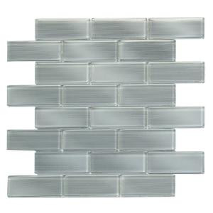 Solistone Mardi Gras Carrollton 12 in. x 12 in. x 6.35 mm Light Gray Glass Mesh-Mounted Mosaic Wall Tile (10 sq. ft. / case)-9073 202018546