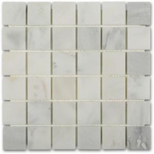 Splashback Tile Asian Statuary Mesh Mounted Squares - 12 in. x 12 in. x 10 mm Honed Marble Mosaic Tile-HD-ASNSTHON2X2 206641649