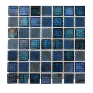 Splashback Tile Bahama Blue Glass Tile - 3 in. x 6 in. x 8 mm Tile Sample-R3C2 203218088