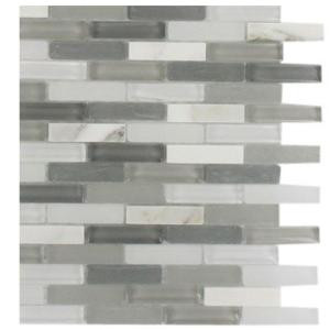 Splashback Tile Cleveland Severn Mini Brick 3 in. x 6 in. x 8 mm Mixed Materials Mosaic Floor and Wall Tile Sample-L1A7 MOSAIC TILE 204278992