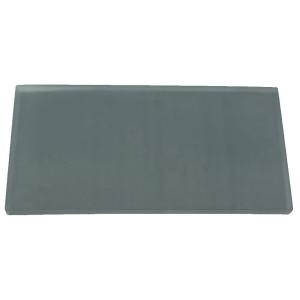 Splashback Tile Contempo Blue Gray Frosted Glass Tile - 3 in. x 6 in. Tile Sample-L7D8 GLASS TILE 203288431
