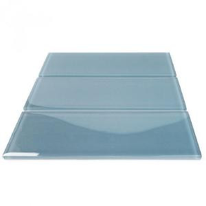Splashback Tile Contempo Blue Gray Polished 4 in. x 12 in. x 8 mm Glass Subway Tile-CONTEMPO BLUE GRAY POLISHED 4 X 12 203061412