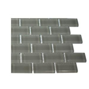 Splashback Tile Contempo Bright White Glass Mosaic Floor and Wall Tile - 3 in. x 6 in. x 8 mm Tile Sample-R5B3 203218132