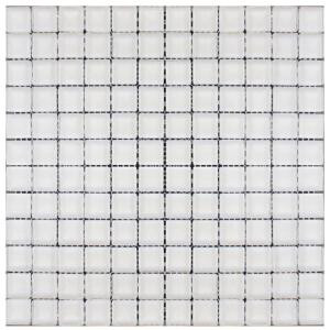 Splashback Tile Contempo Bright White Polished 12 in. x 12 in. x 8 mm Glass Mosaic Floor and Wall Tile-CONTEMPO BRIGHT WHITE POLISHED 1X1 203061465